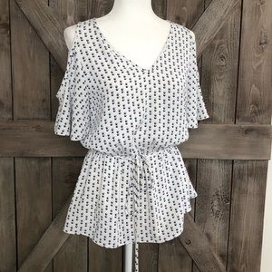 Ann Taylor cold shoulder top Sz S